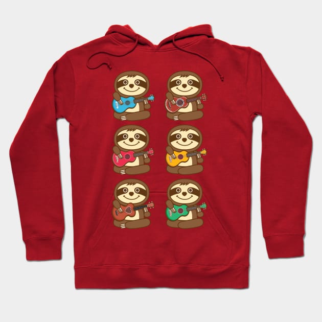 Sloth Ukulele Hoodie by Plushism